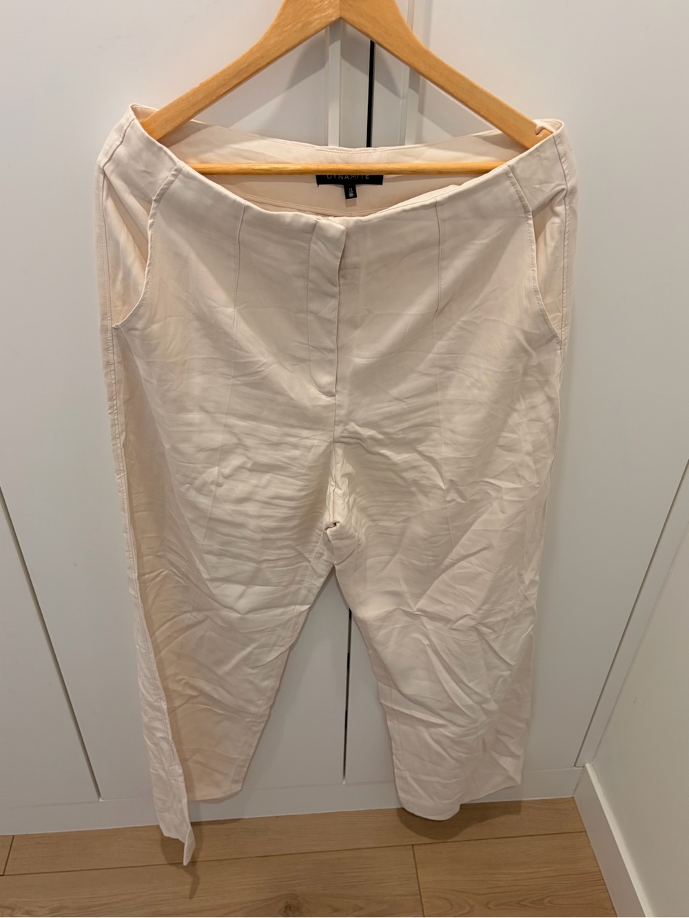 Dynamite Cream Wide Leg Chinos